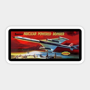 Vintage Model Kit Box Art - Soviet Nuclear Bomber Sticker